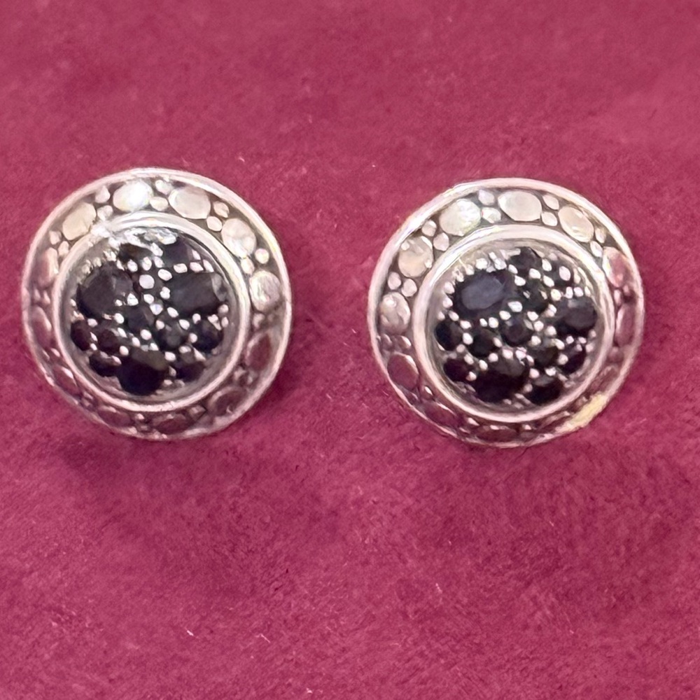 John Hardy JAI 925/Black Sapphire Earrings